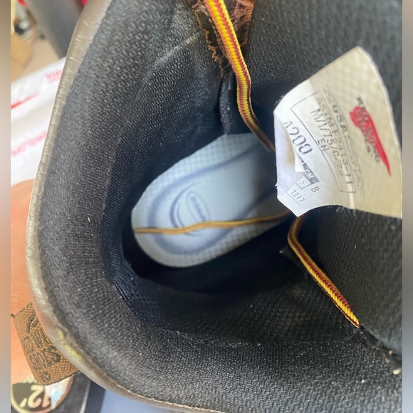 Red Wing Boots Mens Dynaforce Brown Leather Boots Safety Toe 4200 Size 11.5 B - Picture 7 of 11